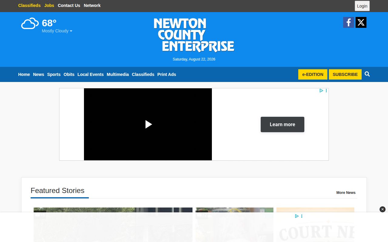 Newton County Enterprise crime news and public records landing