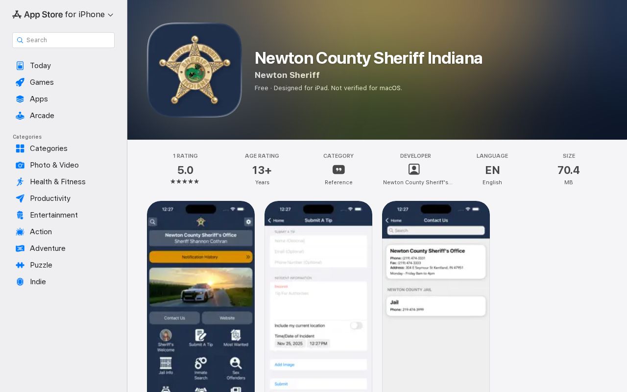 Newton County sheriff app public safety and tip features